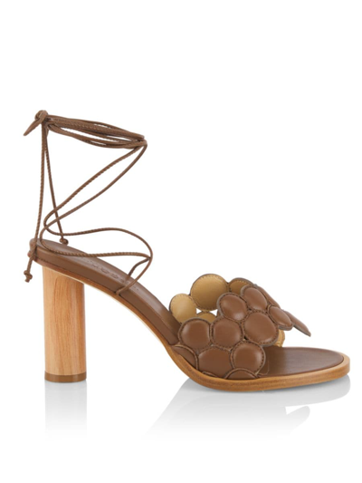 A.w.a.k.e. Chunky Iris Leather Sandals In Brown
