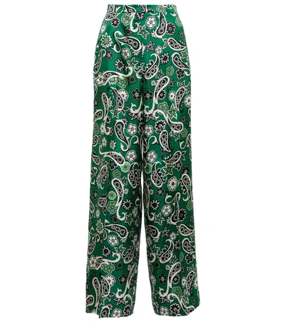 Dorothee Schumacher Paisley Power Silk Palazzo Pants In Multi Colour