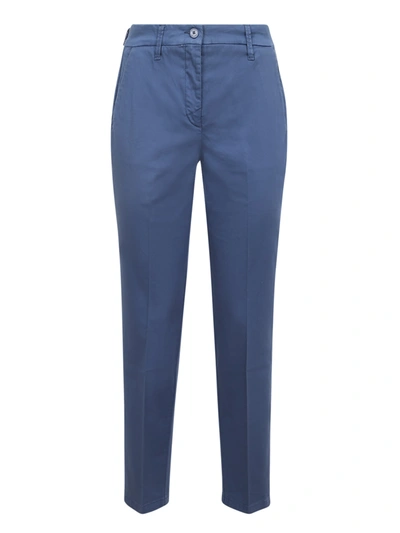Jacob Cohen Slim Crop Trousers In Blue