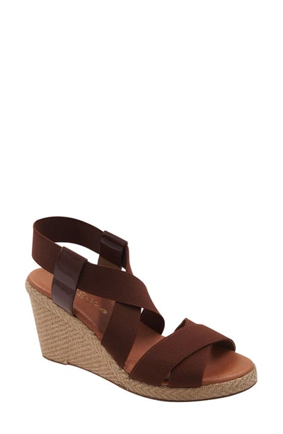 Andre Assous Dalmira Wedge Sandal In Brown