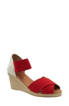Andre Assous Erika Wedge Sandal In Red