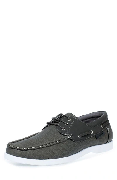 Akademiks Marina Boat Shoe In Grey