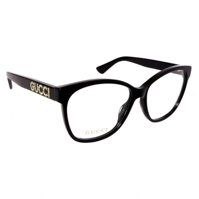 Gucci Demo Cat Eye Ladies Eyeglasses Gg0421o 001 55 In N/a