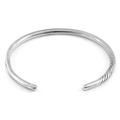 Anchor & Crew Byron Quarter Rope Wayfarer Silver Bangle
