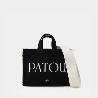 Patou Small Tote Bag In Black