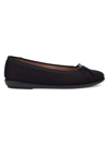 Aerosoles Homebet Bow Flat In Black Suede