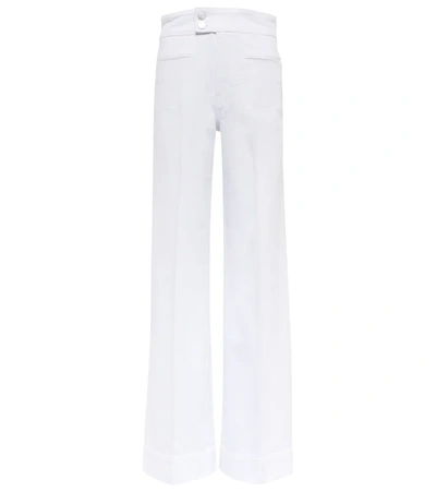 Frame Le Hardy High-rise Wide-leg Jeans In Blanc