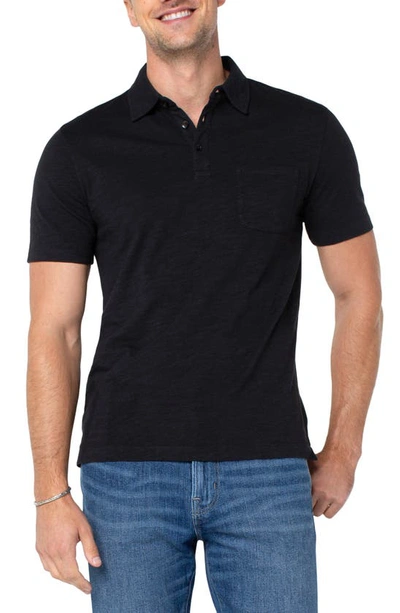 Liverpool Los Angeles Short Sleeve Regular Fit Polo In Black
