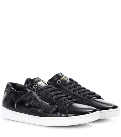 Saint Laurent Sl/01 Signature Court Classic Sneakers In Black