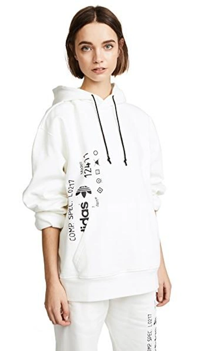 Adidas Originals By Alexander Wang Aw Graphic Hoodie In Core White |  ModeSens