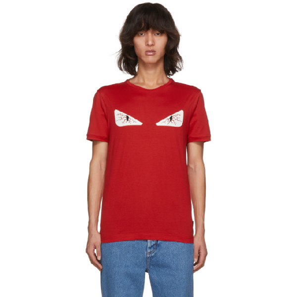 fendi red eyes t shirt