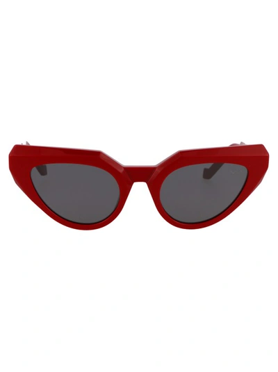 Vava Bl0028 Sunglasses In Red|black Flex Hinges|black Lenses