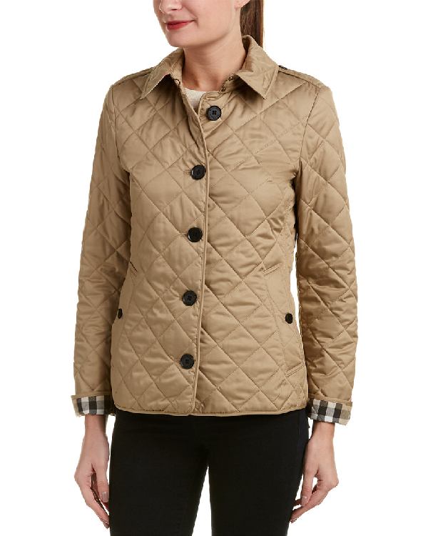 Burberry Frankby Diamond Quilted Jacket In Beige | ModeSens