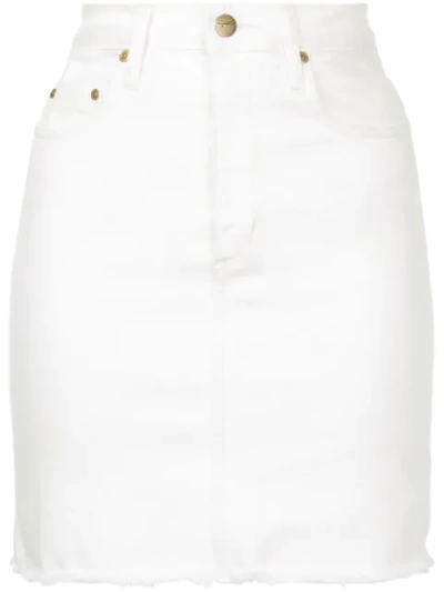 Nobody Denim Siren Skirt Natural - White