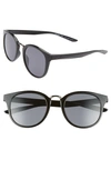 Nike Revere 51mm Round Sunglasses In Black/ Dark Grey