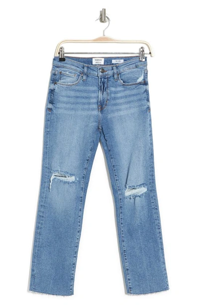 Kensie High Waist Slim Straight Leg Jeans In Melbourne W/ Dest
