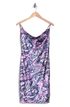 Love By Design Elaine Cowl Neck Spaghetti Strap Top In Amethyst Marble