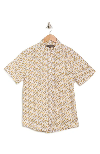 Slate & Stone Banana Print Short Sleeve Shirt In White Banana Print