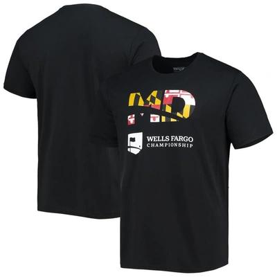 Levelwear Black 2022 Wells Fargo Championship Maryland Flag T-shirt