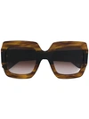 Gucci Square Frame Sunglasses In Brown