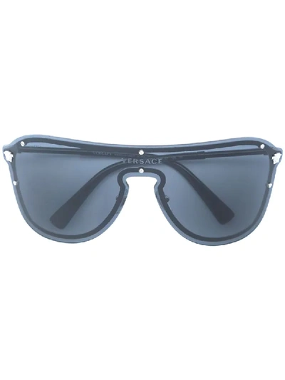 Versace Visor Sunglasses In Black
