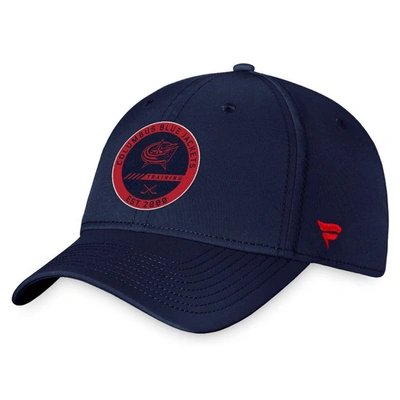 Fanatics Branded Navy Columbus Blue Jackets 2022 Authentic Pro Training Camp Flex Hat