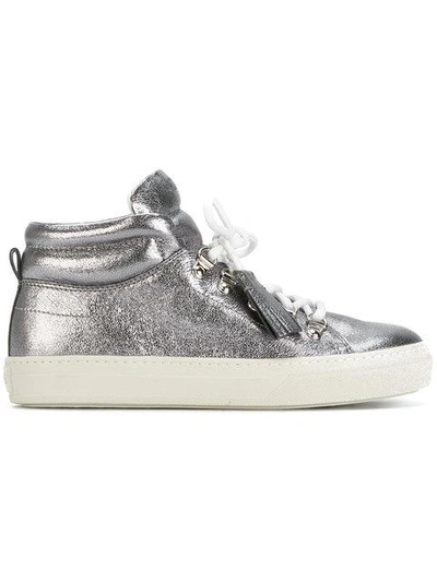 Tod's Tassel Trim Hi In Metallic