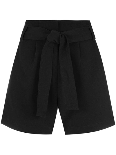 Olympiah Belted Waist Shorts In Black