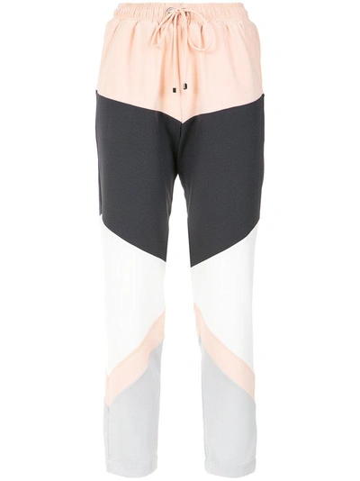 Olympiah Panelled Straight Trousers In Multicolour