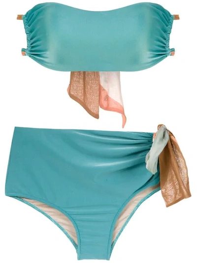 Adriana Degreas Hot Pants Bikini Set In Blue