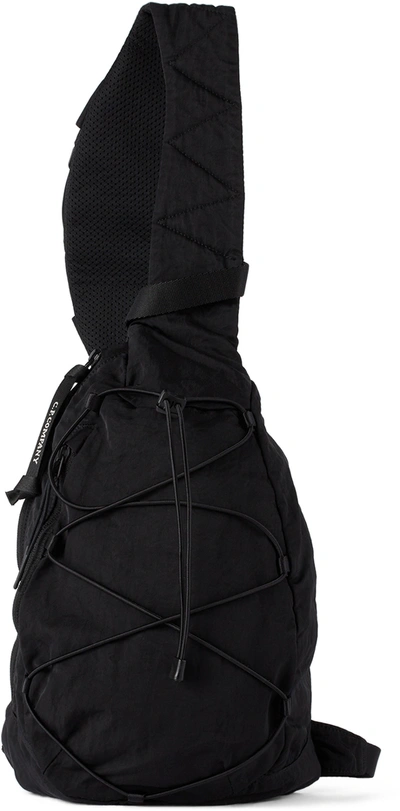 C.p. Company Kids Black Nylon Crossbody Bag In 999 Black