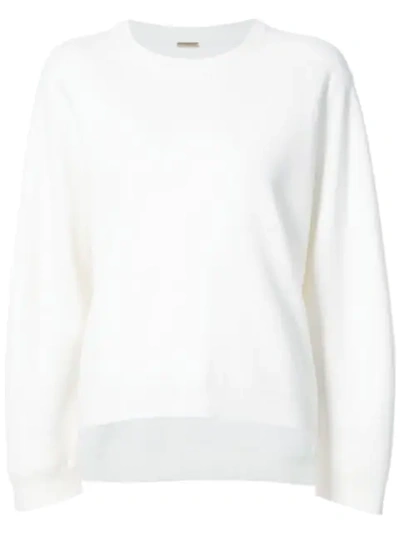 Adam Lippes Double-face Merino Wool Sweater In Ivory