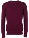 Drumohr Classic Crew Neck Jumper - Red