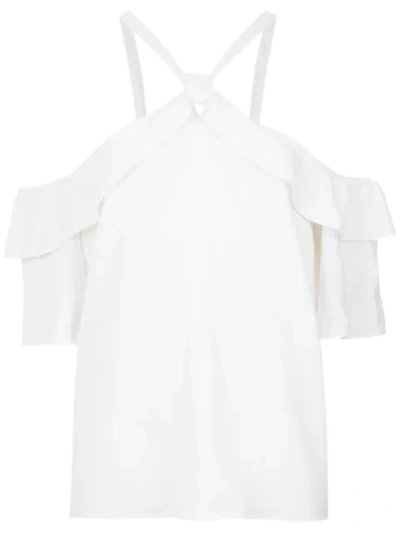 Olympiah Ruffled Blouse In White