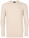 Drumohr Classic Crew Neck Jumper In Nude & Neutrals