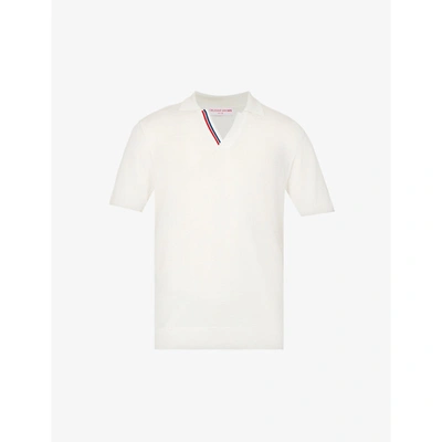 Orlebar Brown Horton Striped-trim Regular-fit Cotton Polo Shirt In White