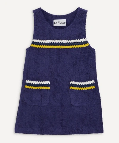 La Veste Kids' Mini Blue Towel Dress | ModeSens