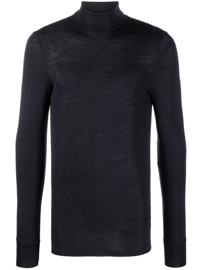 Hanro Wool-silk Thermal Jumper In Grey