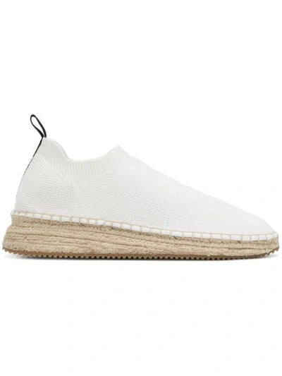 Alexander Wang Dylan Low Knit Espadrille Runners In White