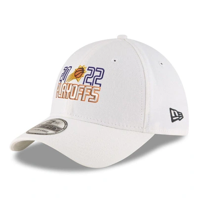 New Era White Phoenix Suns 2022 Nba Playoffs Bubble Letter 39thirty Flex Hat