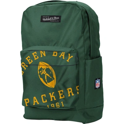 Mitchell & Ness Green Bay Packers Backpack In Hunter Green