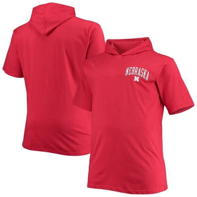 Profile Men's Scarlet Nebraska Huskers Big And Tall Team Hoodie T-shirt