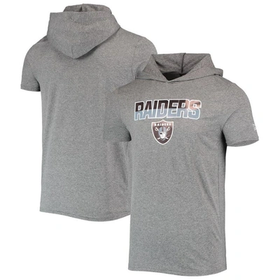 New Era Heathered Gray Las Vegas Raiders Team Brushed Hoodie T-shirt