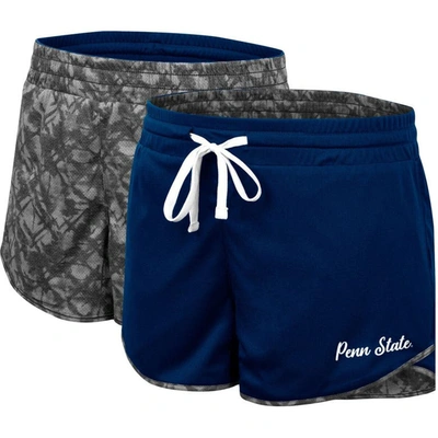 Colosseum Navy/charcoal Penn State Nittany Lions Fun Stuff Reversible Shorts