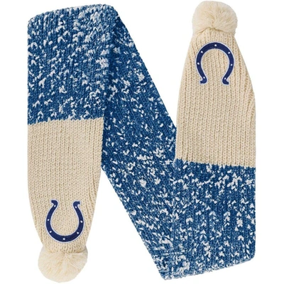 Foco Indianapolis Colts Confetti Scarf With Pom In Blue