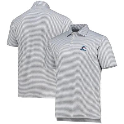 Vineyard Vines Gray Miami Marlins Heathered Winstead Sankaty Polo