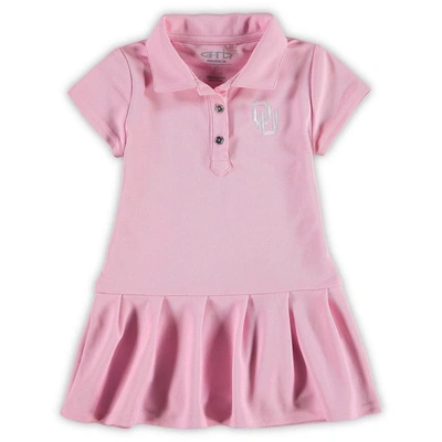 Garb Kids' Girls Toddler  Pink Oklahoma Sooners Caroline Cap Sleeve Polo Dress