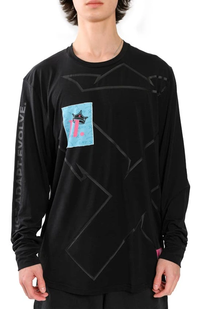 D.rt Xtra Long Sleeve Graphic Tee In Black