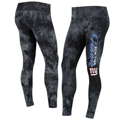 Concepts Sport Black New York Giants Burst Tie Dye Leggings