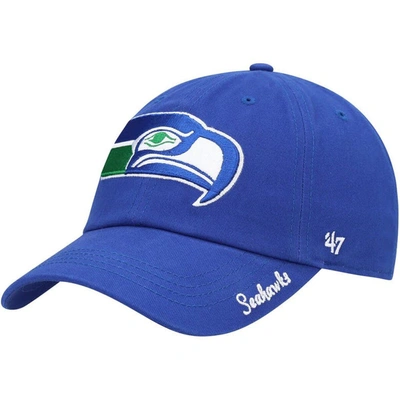 47 Brand '47 Royal Seattle Seahawks Miata Clean Up Legacy Adjustable Hat